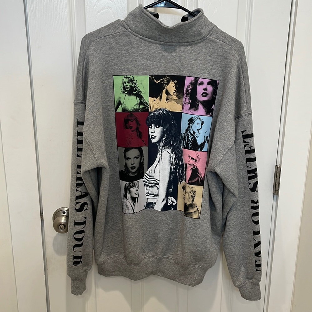 Taylor Swift The Eras Tour fleece half zip hoodie